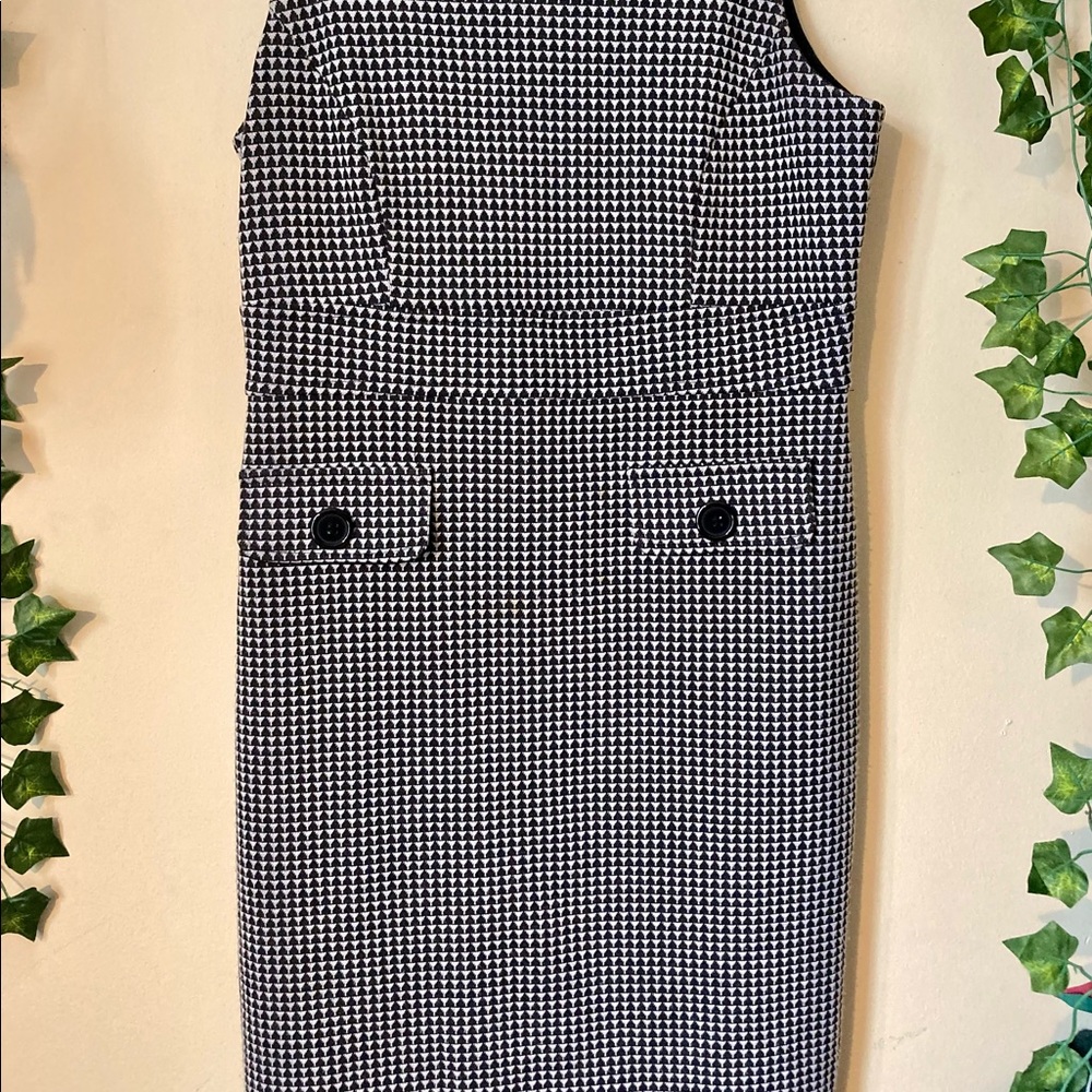 Mod style houndstooth dress
